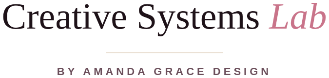 Creative Systems Lab, by Amanda Grace Design